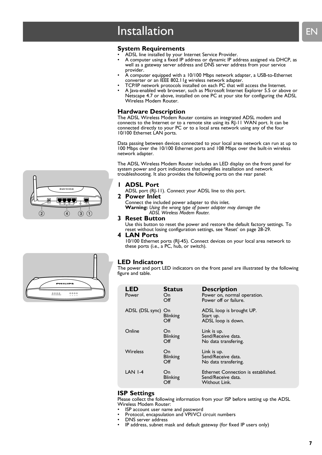 Philips SNA6640 user manual InstallationEN 
