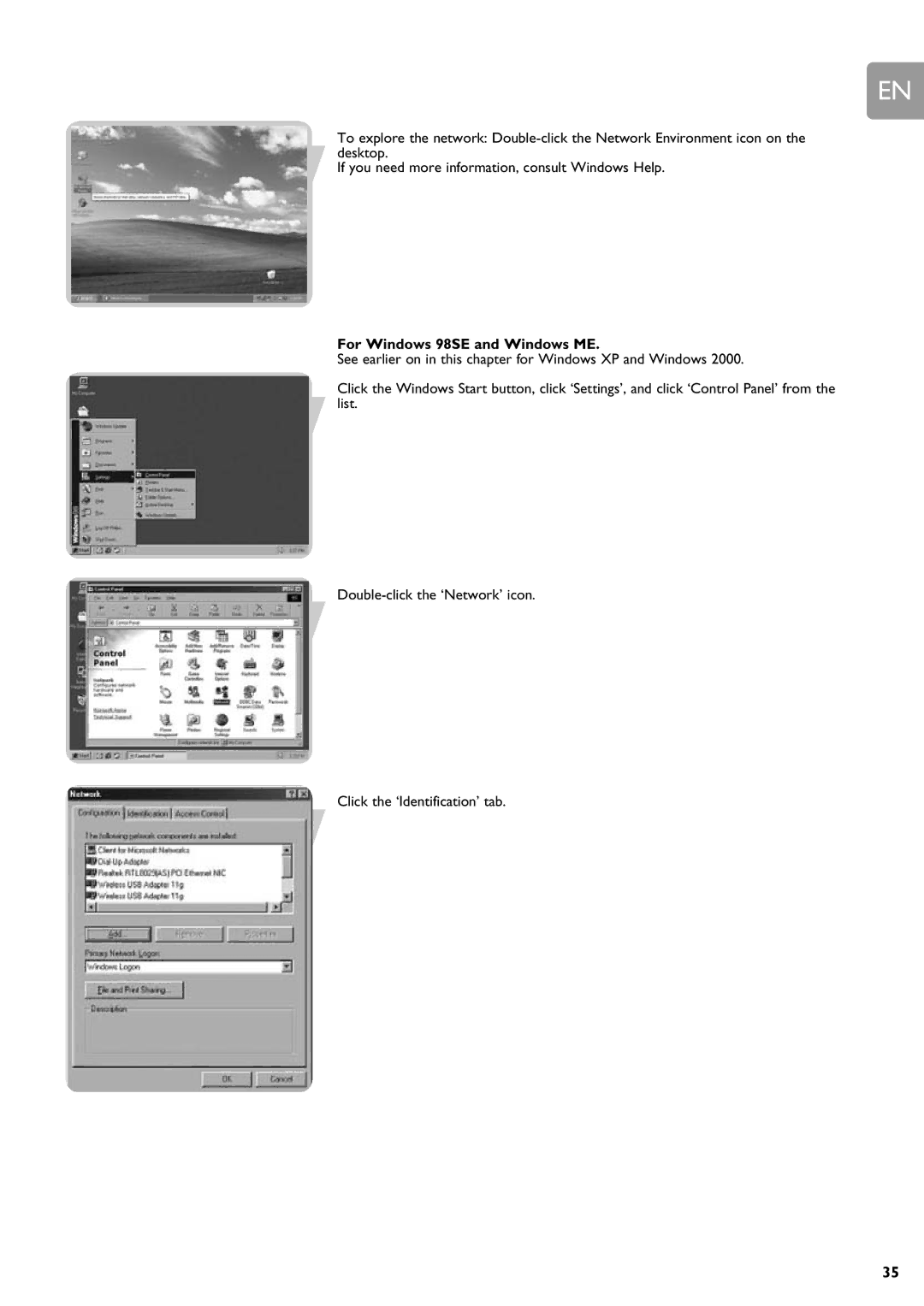 Philips SNA6640 user manual For Windows 98SE and Windows ME 