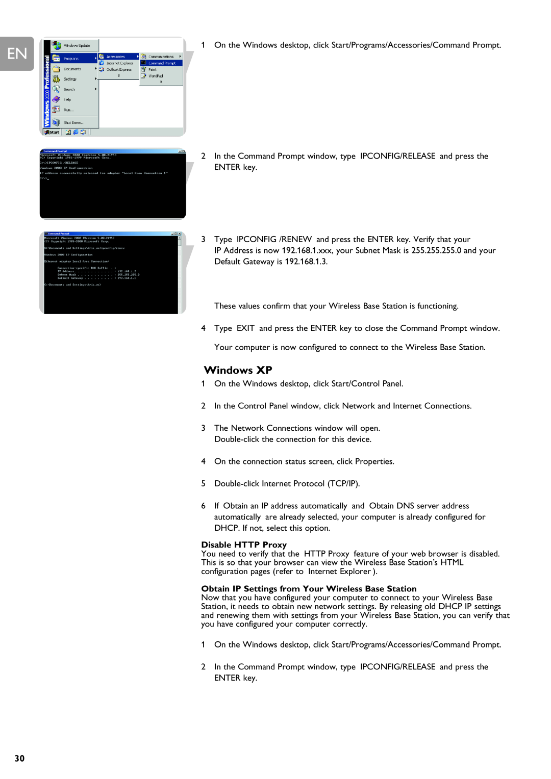 Philips SNR6500 user manual Windows XP 
