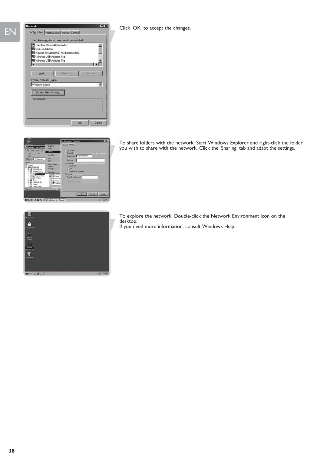 Philips SNR6500 user manual Click ‘OK’ to accept the changes 