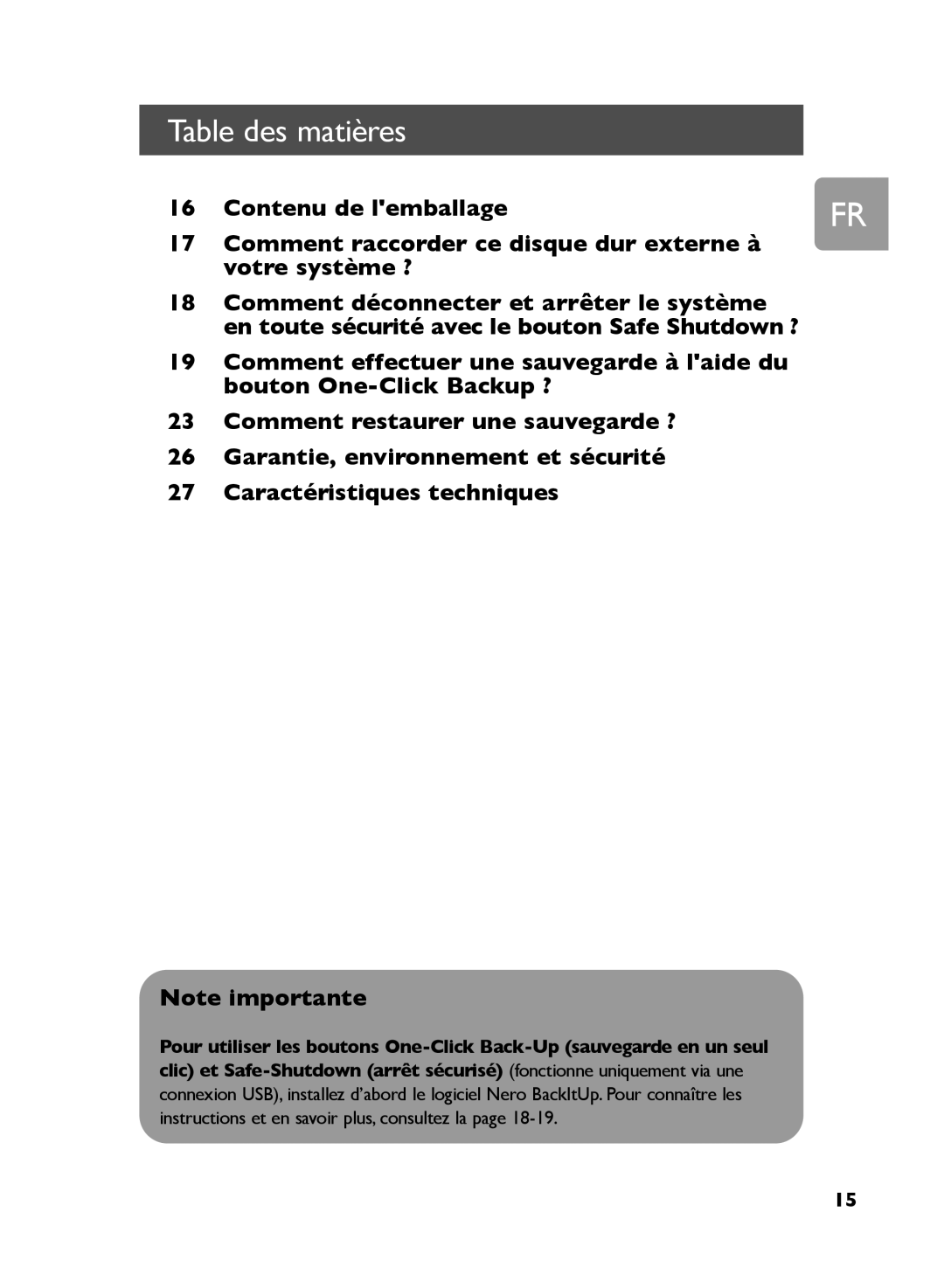 Philips SPD5130, SPD5121, SPD5125 user manual Table des matières 