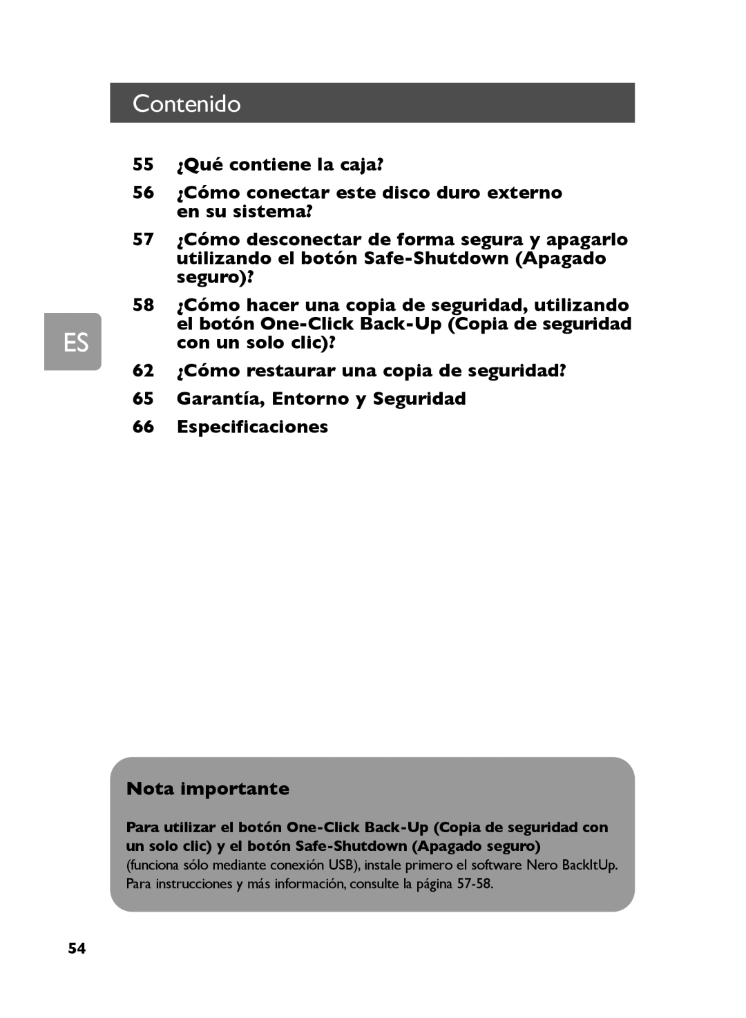 Philips SPD5130, SPD5121, SPD5125 user manual Contenido 