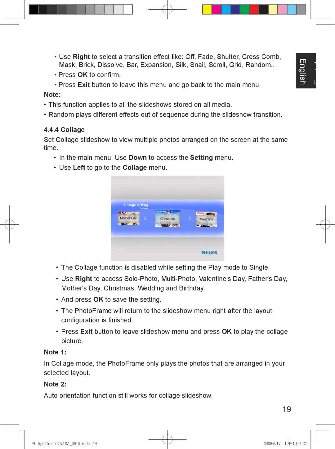 Philips SPF 3007D/G7, SPF 3407D/G7 user manual Collage 