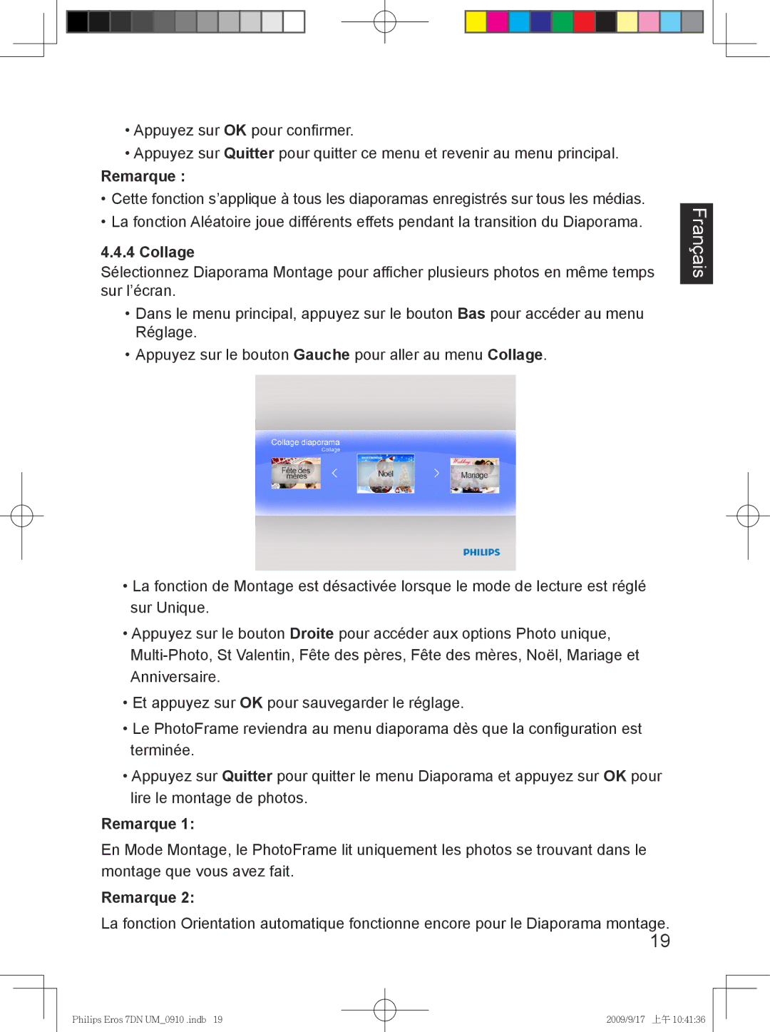 Philips SPF 3007D/G7, SPF 3407D/G7 user manual Remarque 