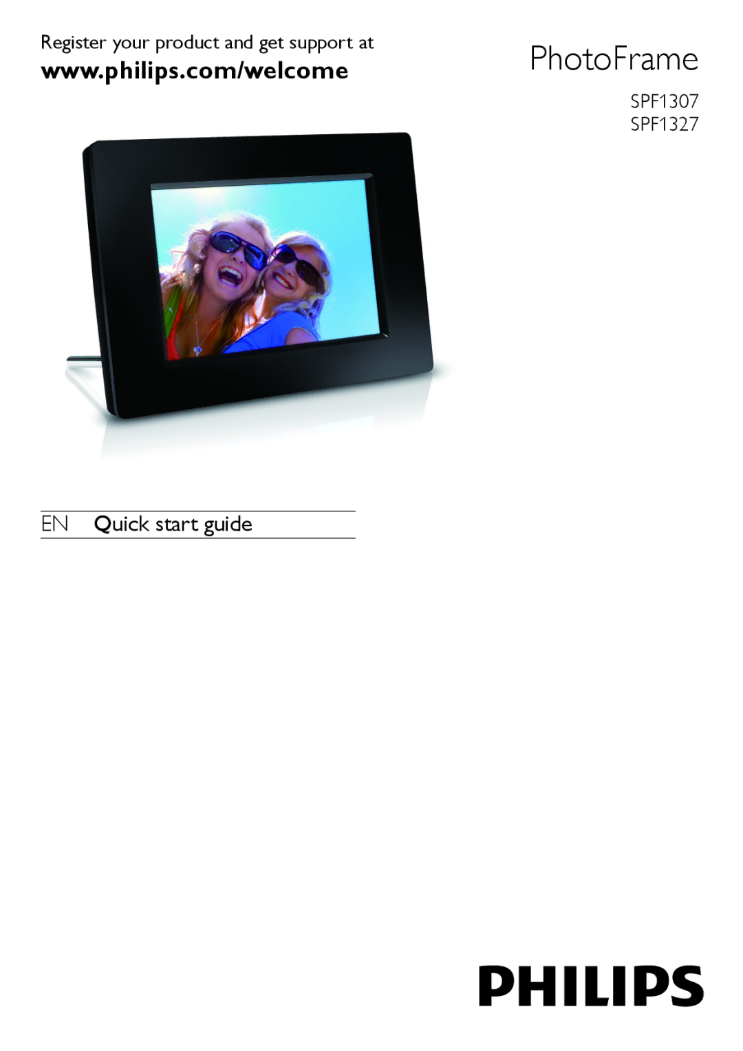 Philips SPF1307/05, SPF1327 quick start PhotoFrame 