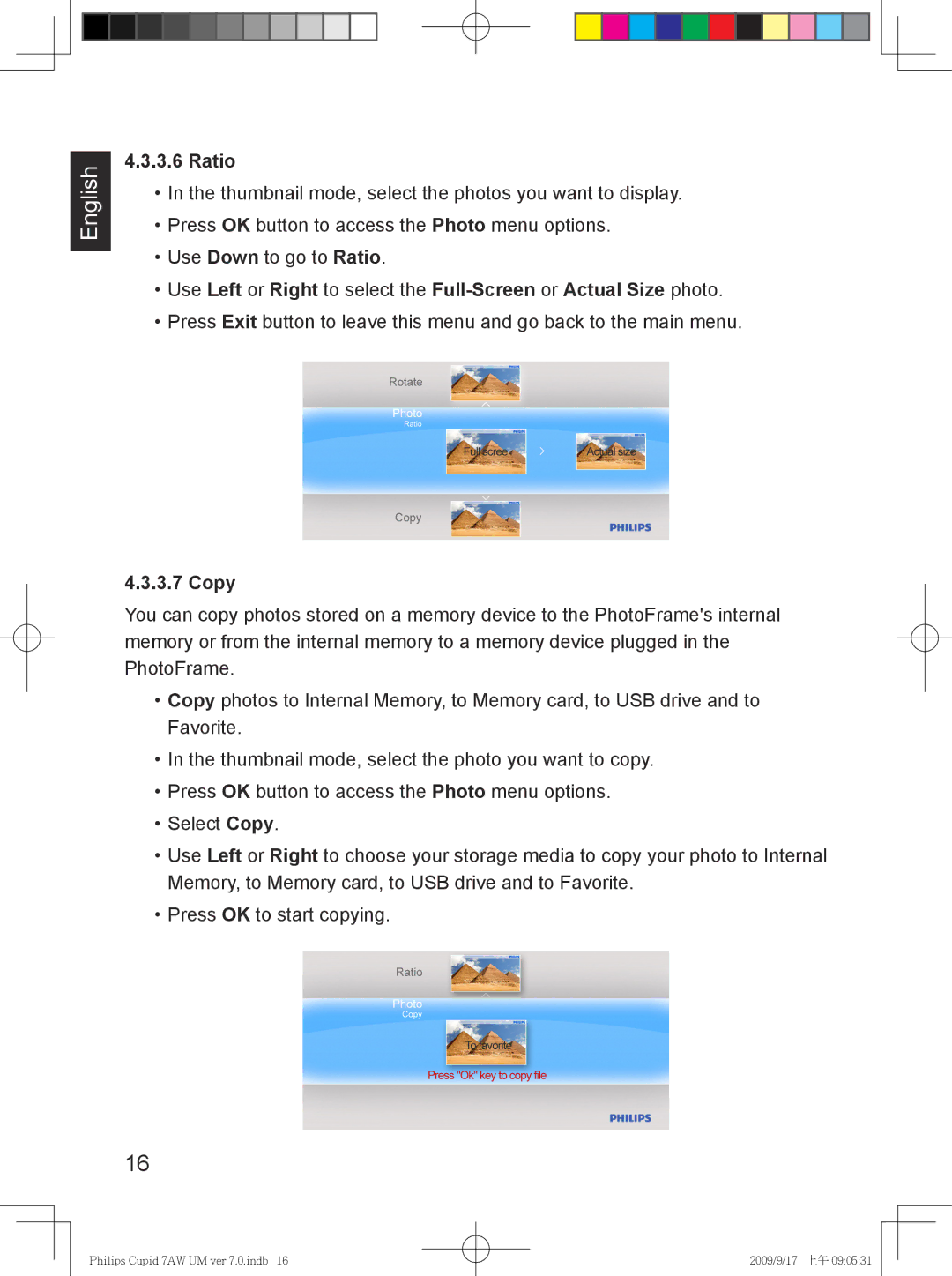 Philips SPF3407/G7, SPF3007/G7 user manual Ratio, Copy 