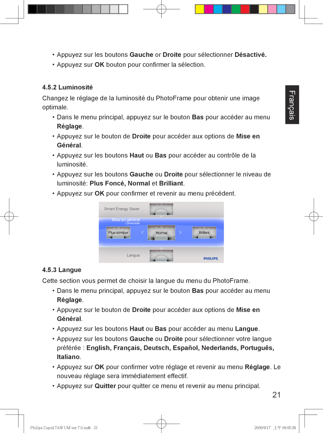 Philips SPF3007/G7, SPF3407/G7 user manual Langue, Italiano 