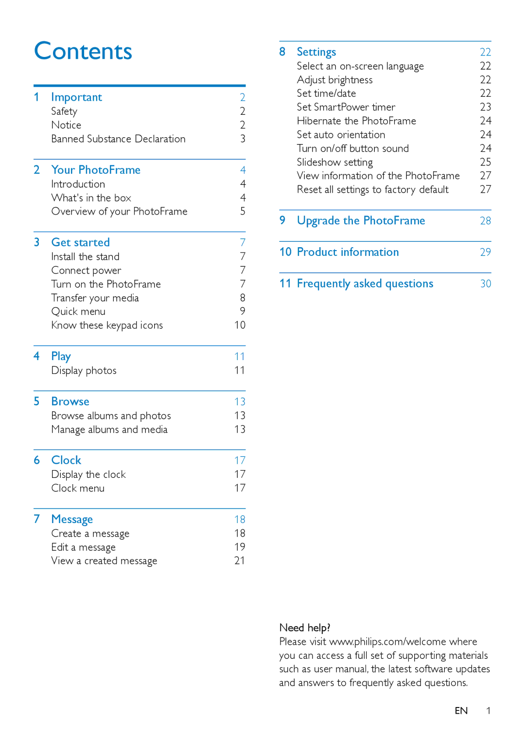 Philips SPF4608, SPF4628 user manual Contents 