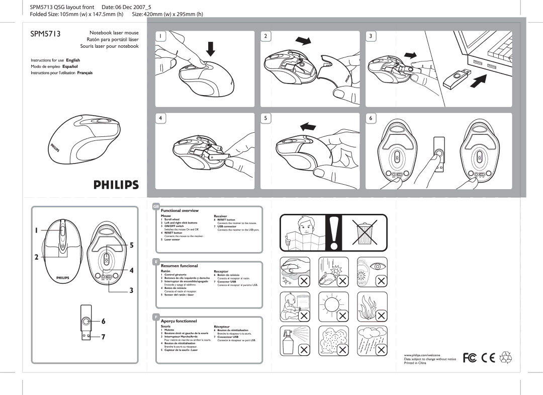 Philips SPM5713 manual 