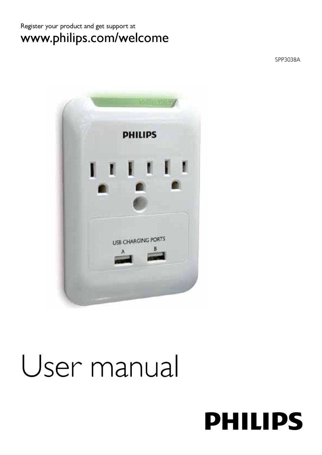 Philips SPP3038A user manual Register your product and get support at 