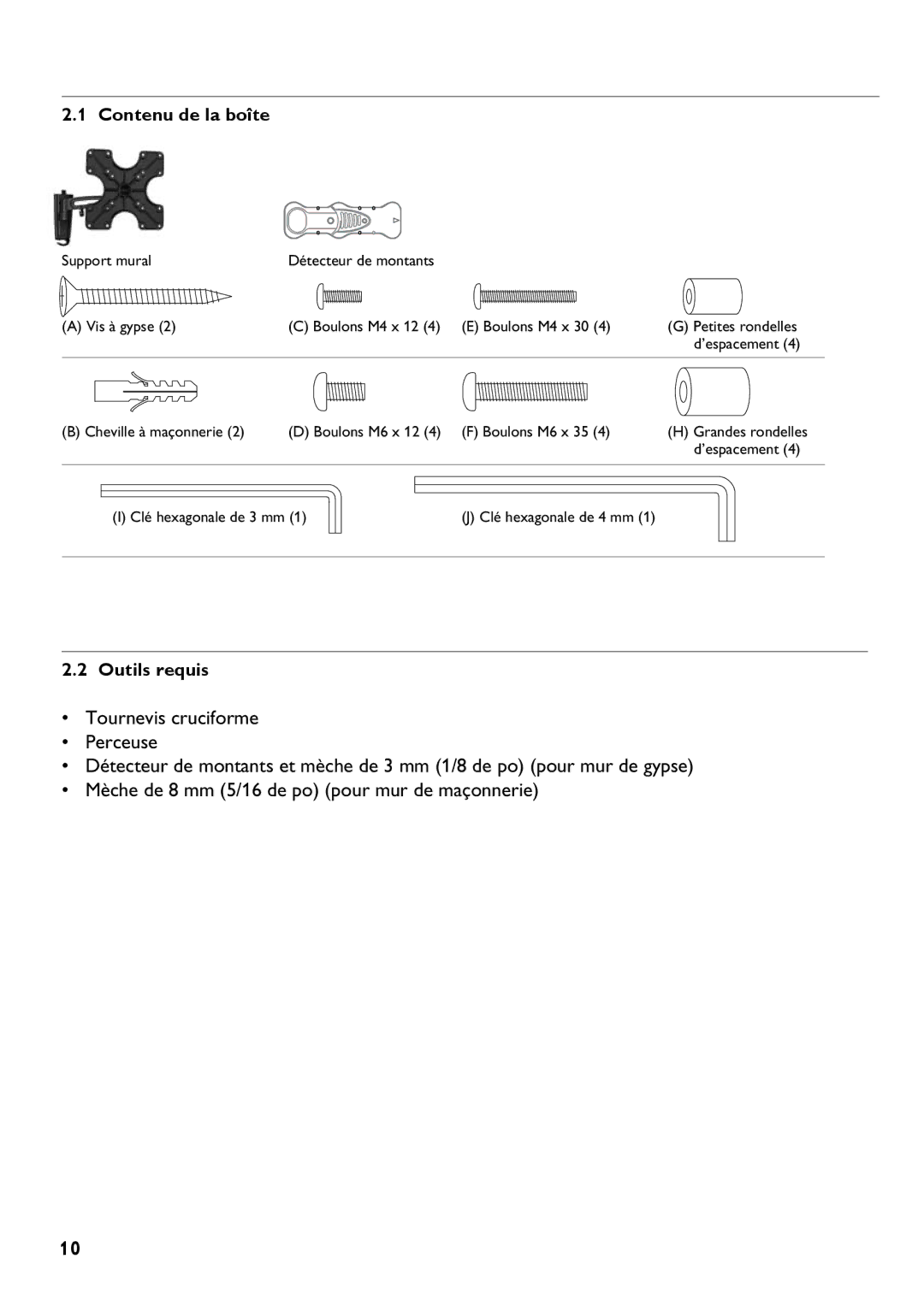 Philips SQM4512 manual Outils requis 