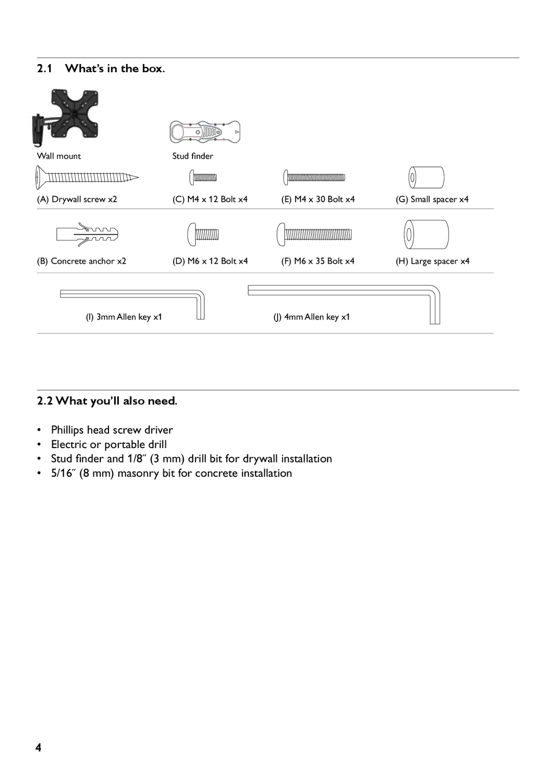 Philips SQM4512 manual What’s in the box, What you’ll also need 