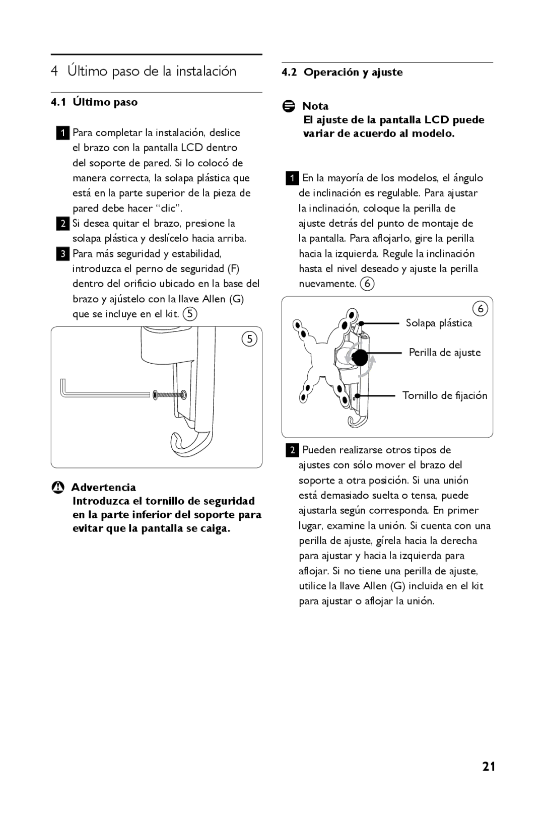 Philips SQM4712/27 manual Último paso de la instalación 