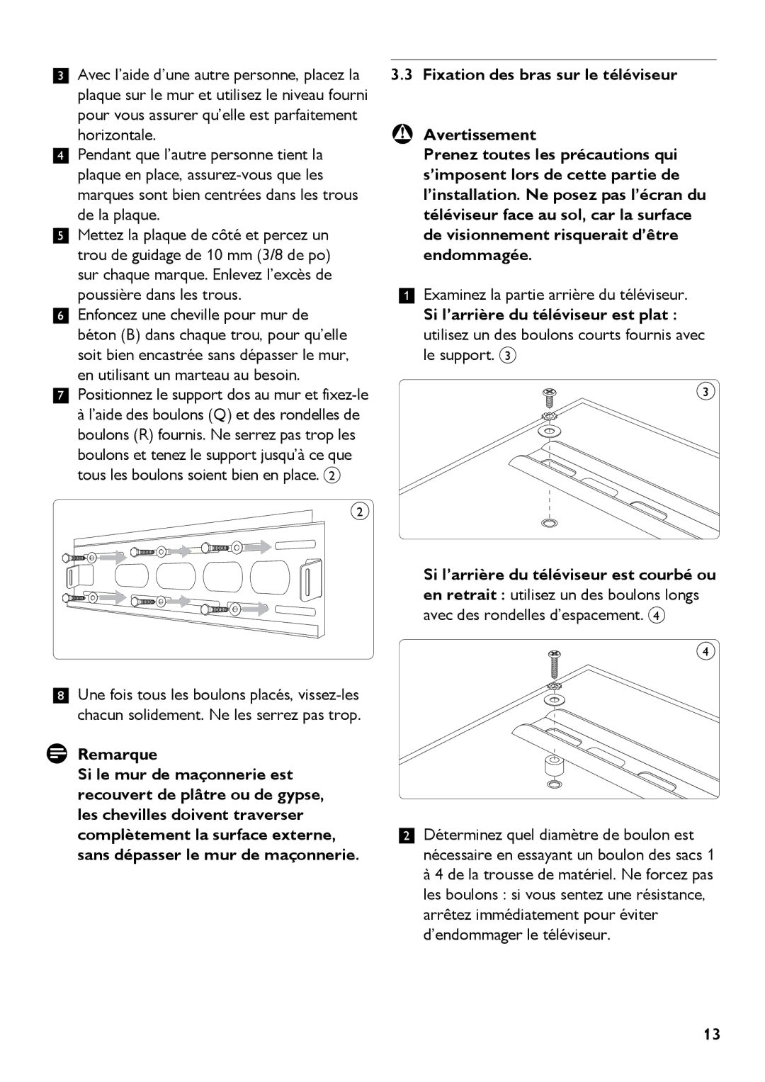 Philips SQM5222/27 manual Examinez la partie arrière du téléviseur 