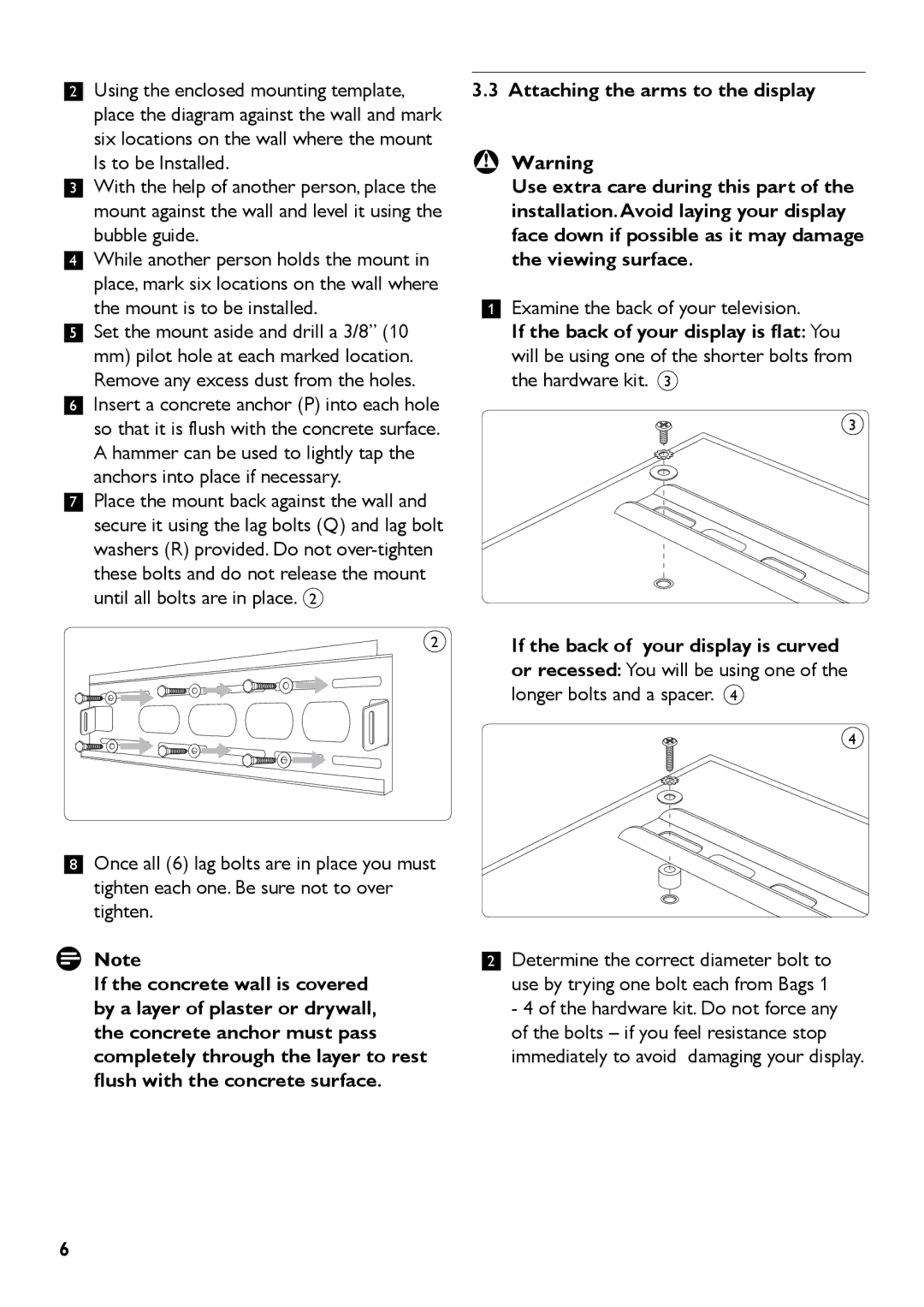 Philips SQM5222/27 manual Examine the back of your television 