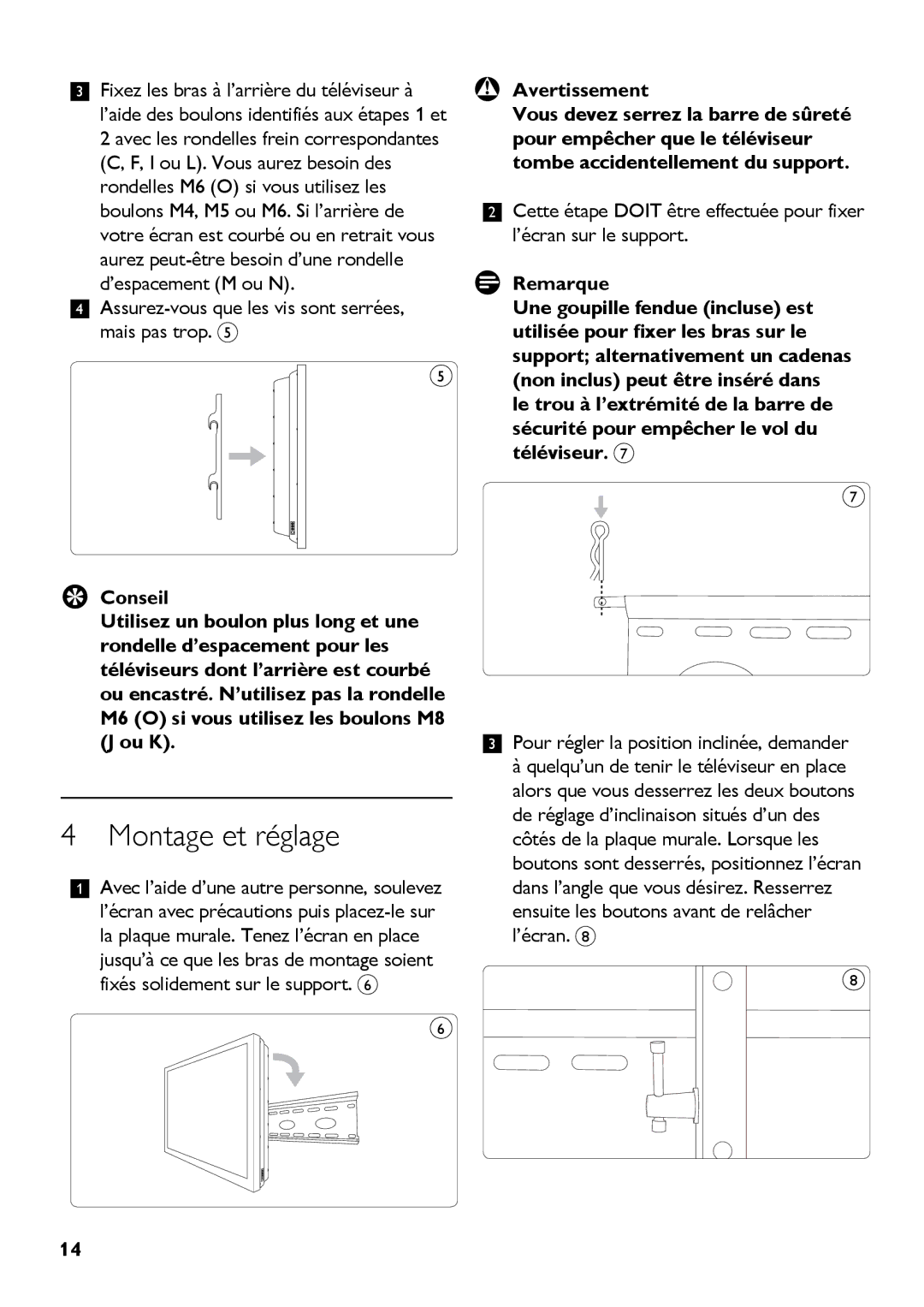 Philips SQM5312/27 manual Montage et réglage 