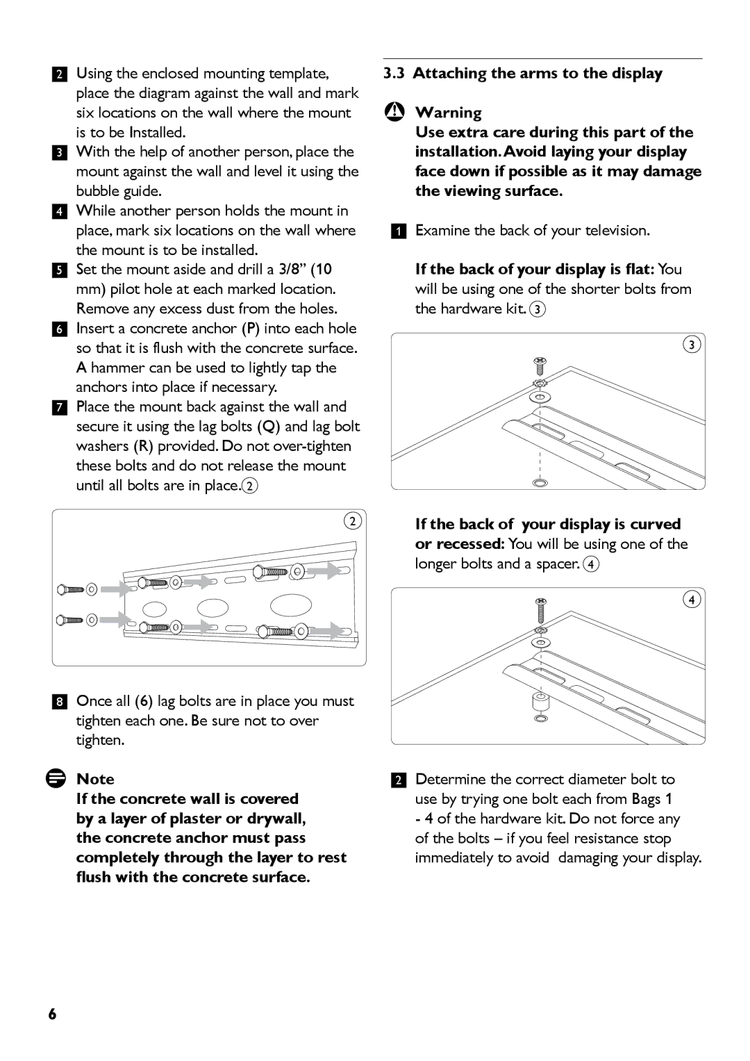 Philips SQM5312/27 manual Examine the back of your television 