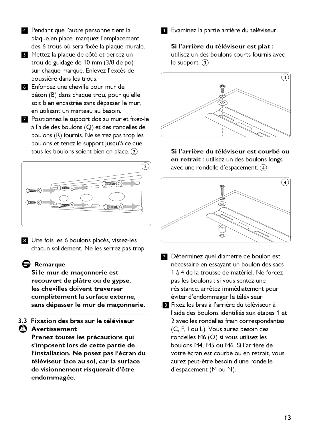 Philips SQM5322/27 manual Examinez la partie arrière du téléviseur 