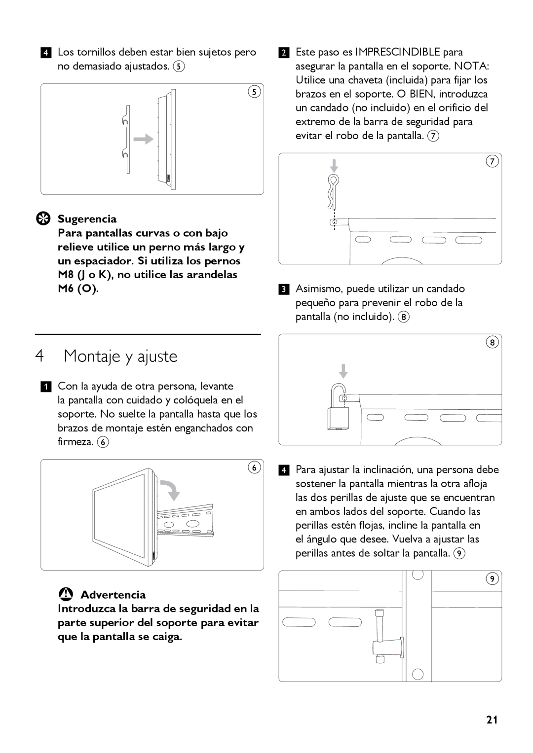 Philips SQM5322/27 manual Montaje y ajuste 