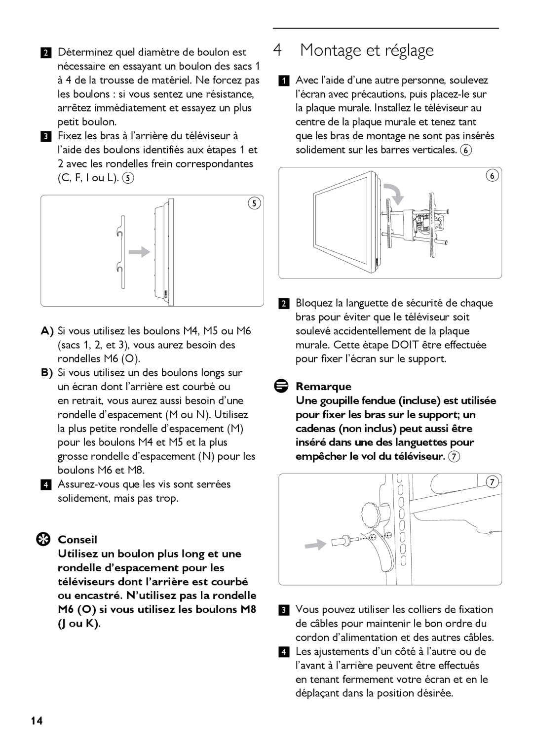 Philips SQM5562/27 manual Montage et réglage 