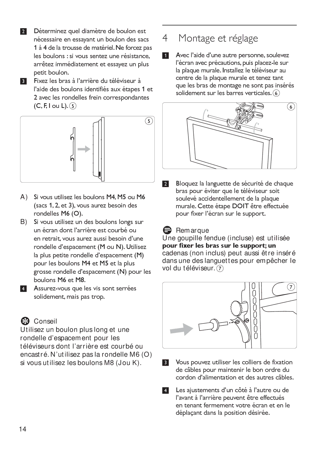 Philips SQM5572/27 manual Montage et réglage 