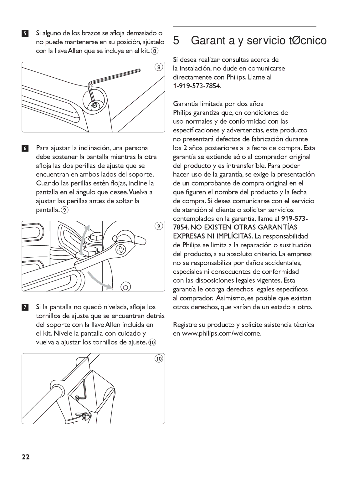 Philips SQM5572/27 manual Garantía y servicio técnico 