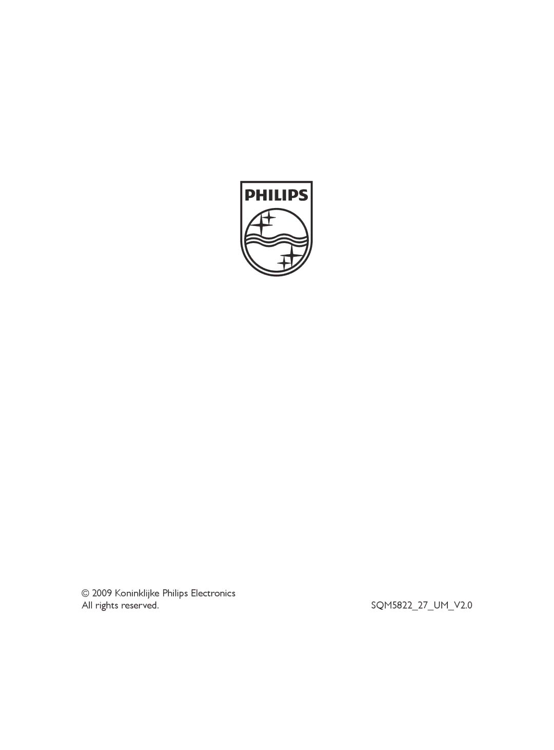 Philips SQM5822/27 manual 