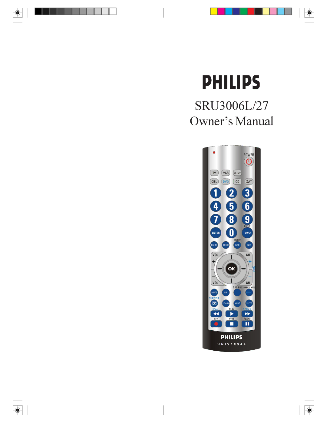 Philips SRC3036/27 user manual SRU3006L/27 