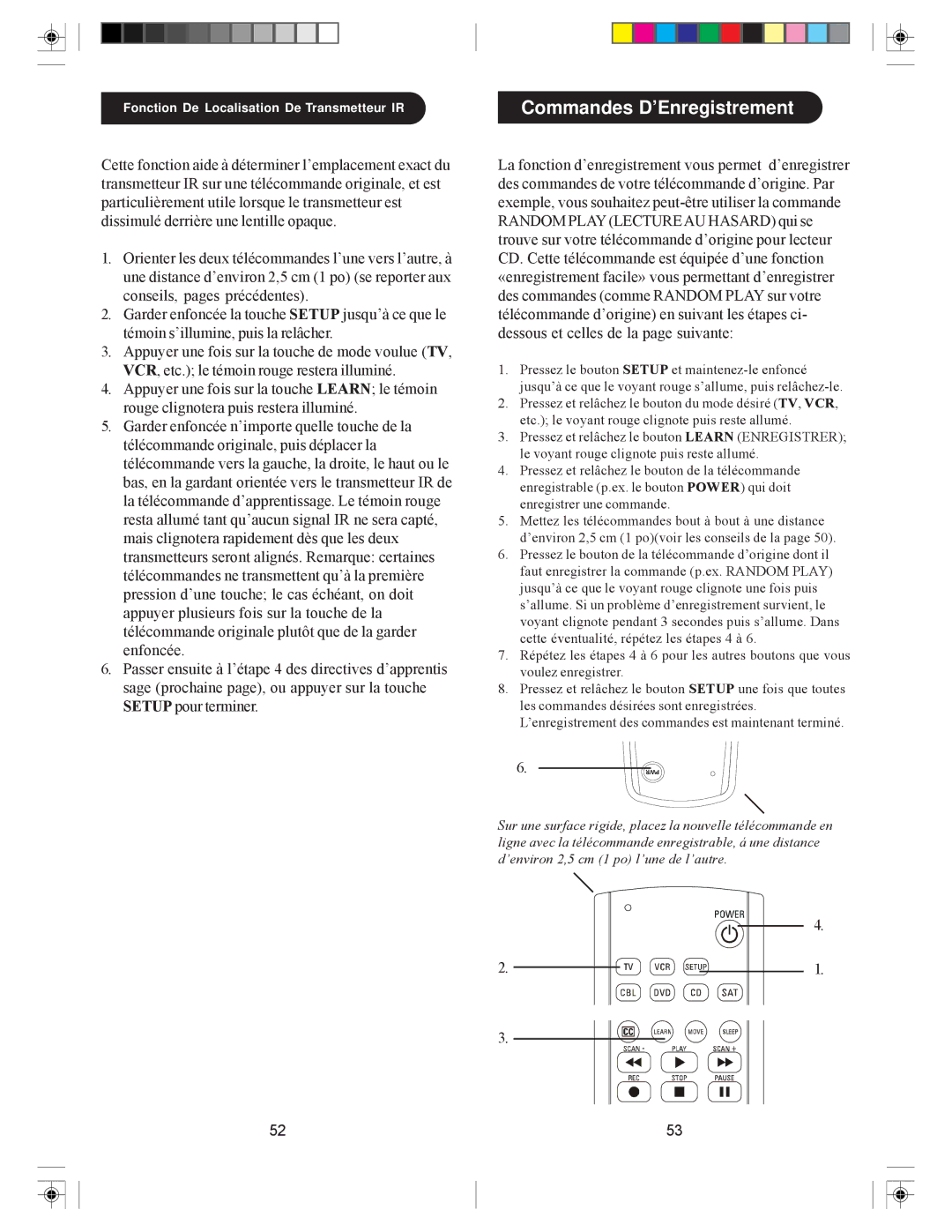 Philips SRC3036/27 user manual Commandes D’Enregistrement 