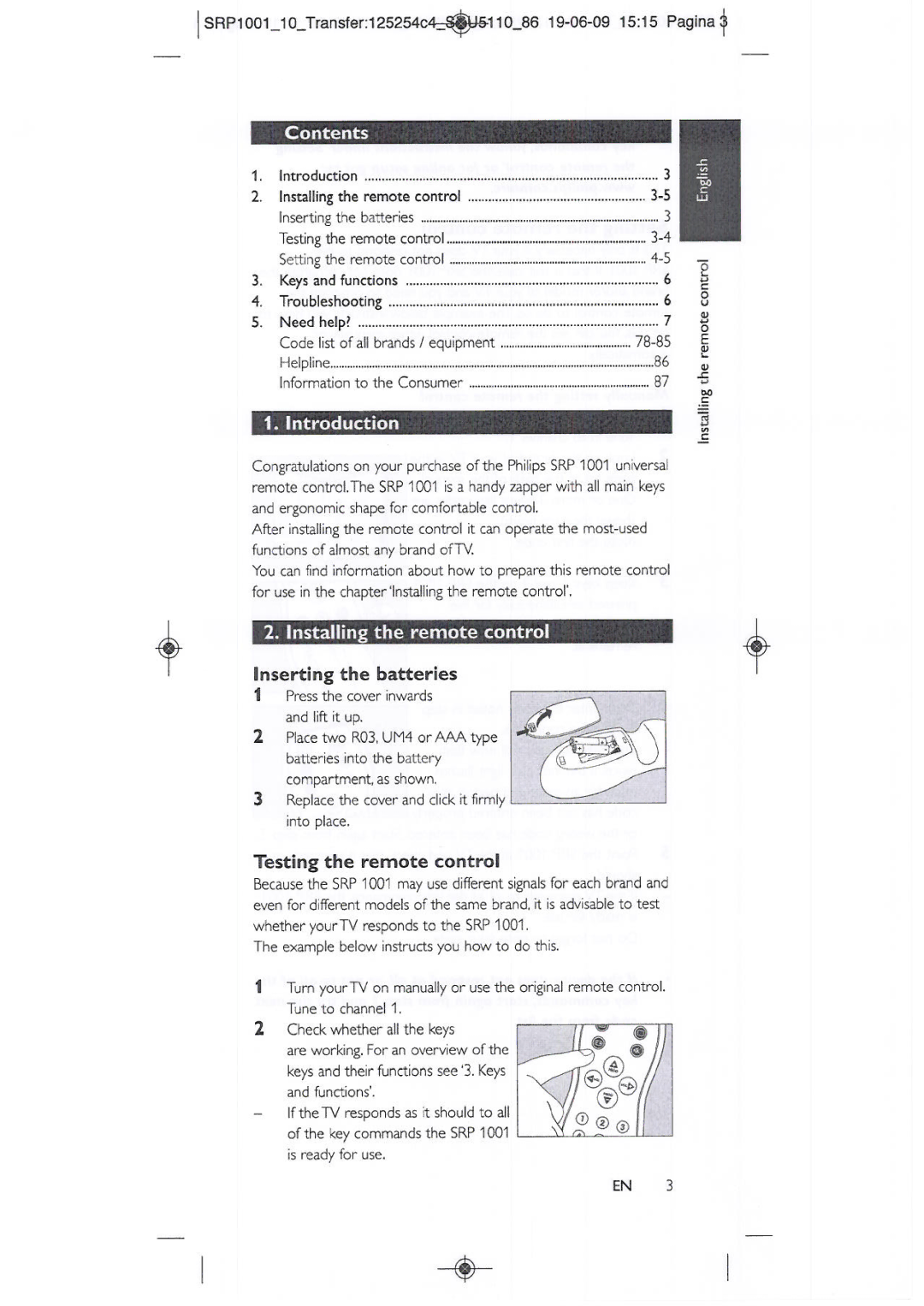 Philips SRP 1001/10 manual 