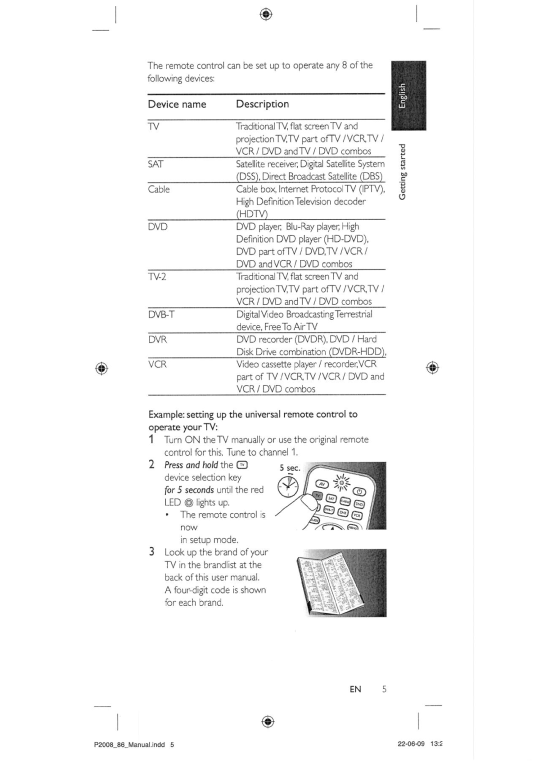 Philips SRP2008B/86 manual 