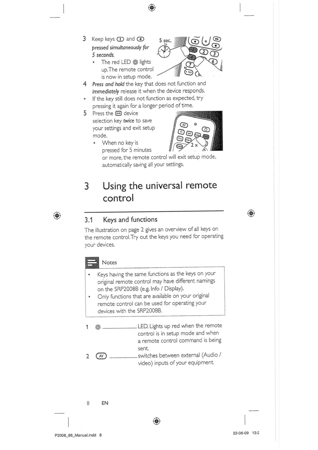 Philips SRP2008B/86 manual 