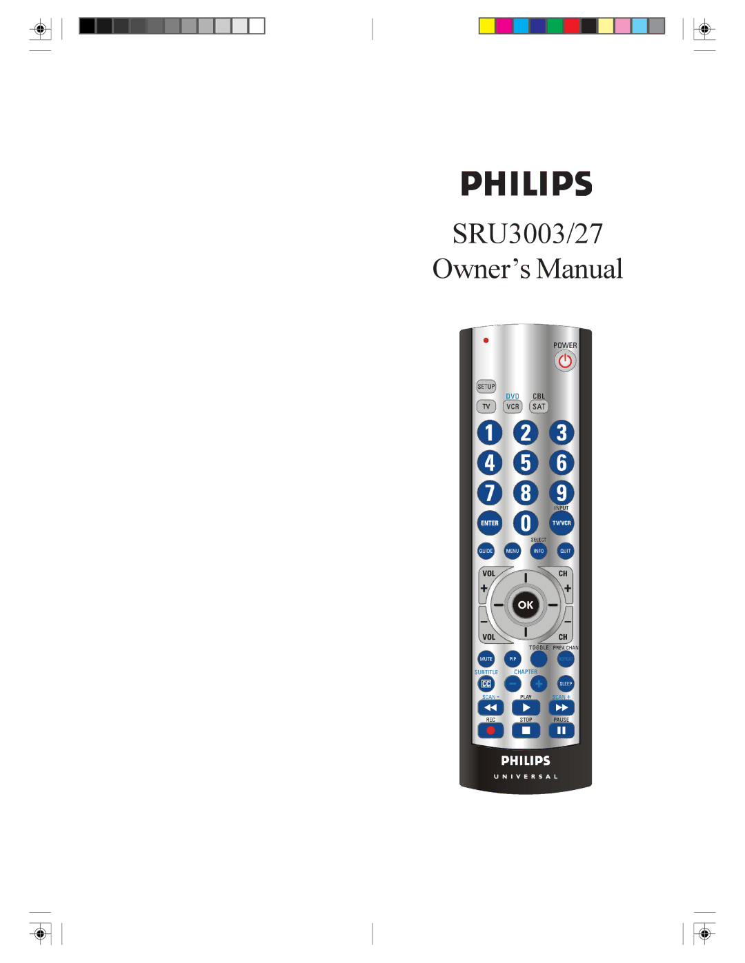 Philips SRU3003/27 owner manual 