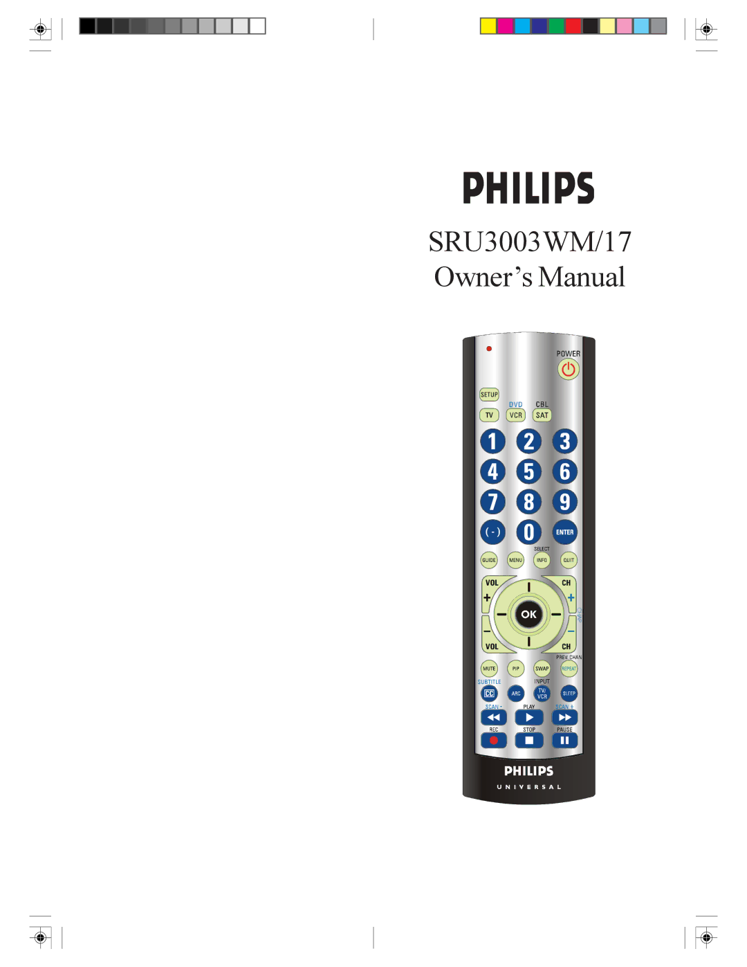 Philips SRU3003WM/17 owner manual Chap 