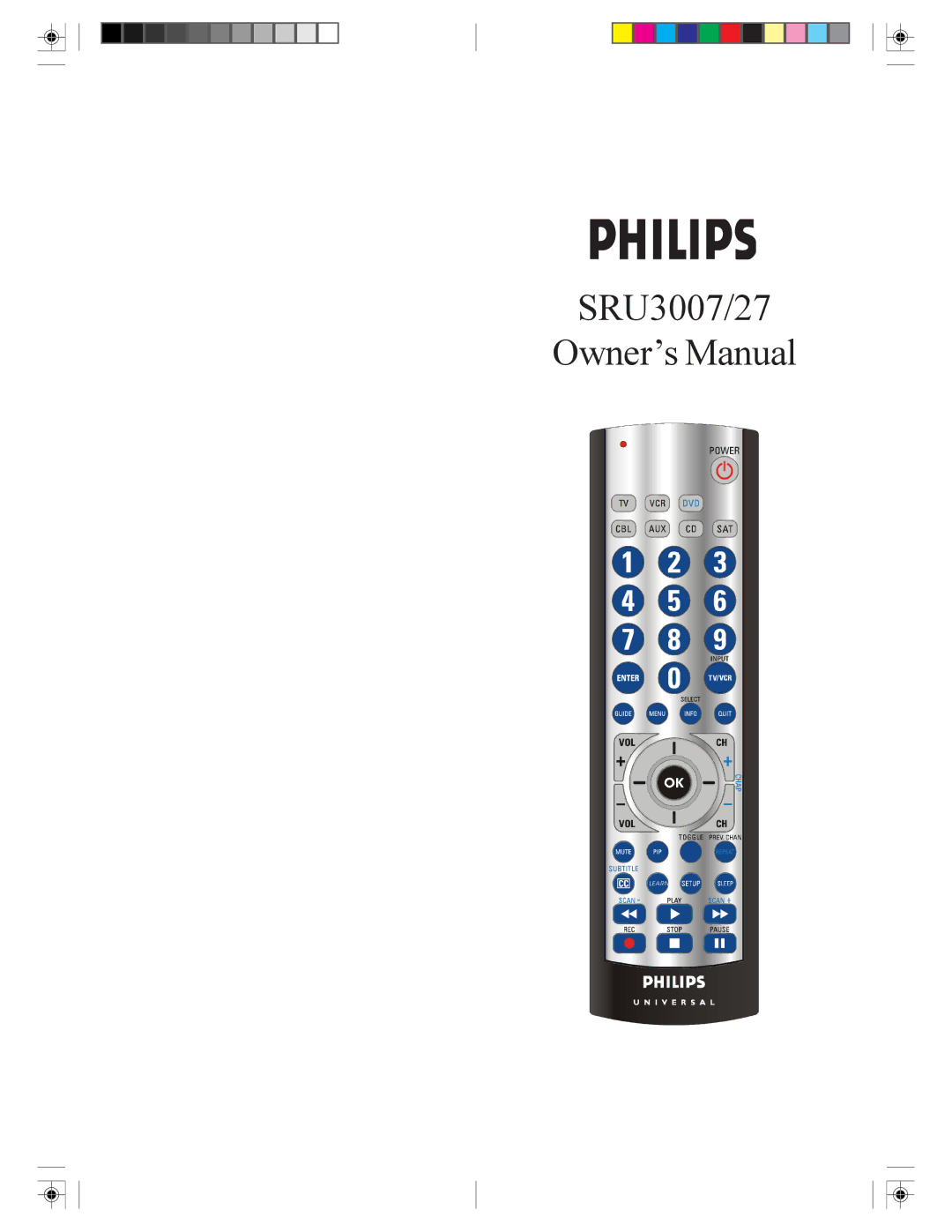 Philips SRU3007/27 owner manual 