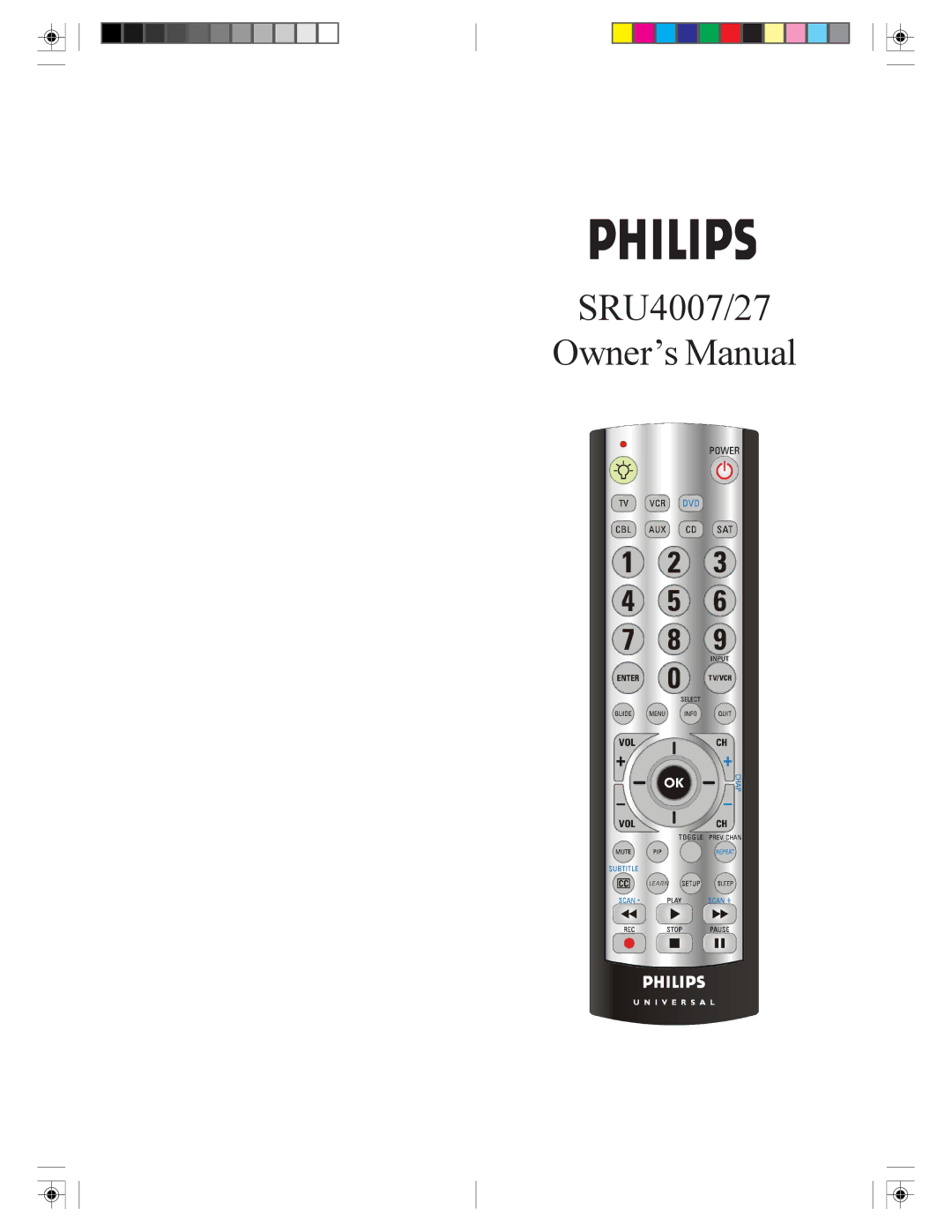 Philips SRU4007/27 owner manual 