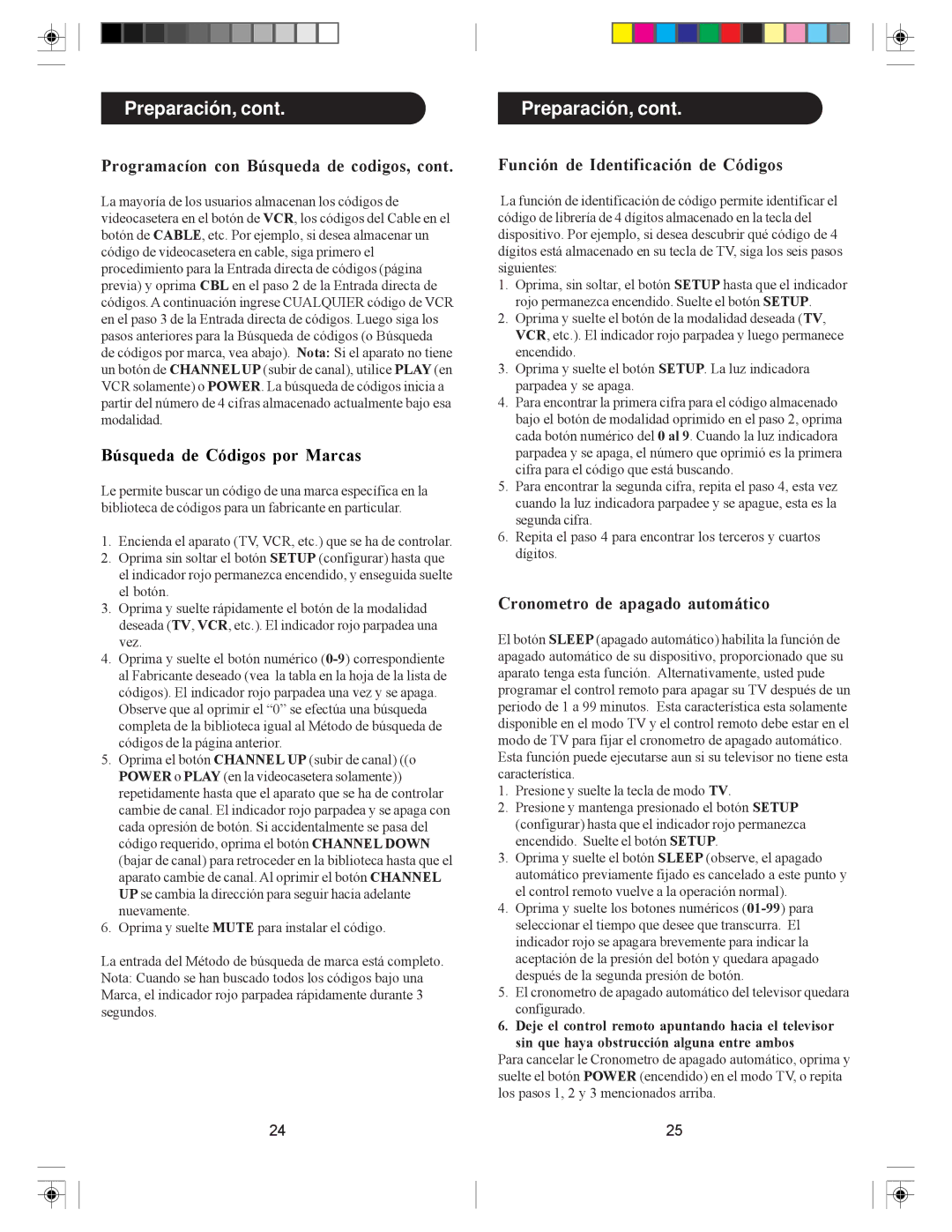 Philips SRU4040 Programacíon con Búsqueda de codigos, Búsqueda de Códigos por Marcas, Función de Identificación de Códigos 