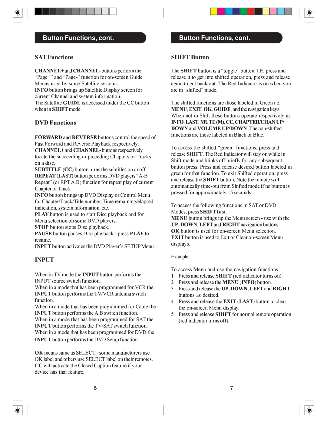 Philips SRU4040 owner manual Input 