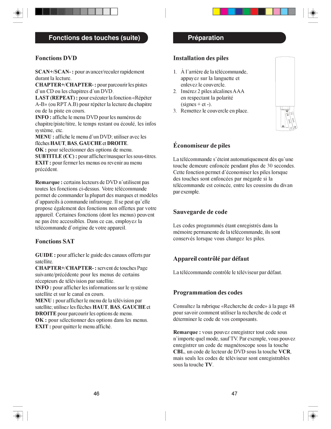 Philips SRU4105/27 owner manual Préparation 