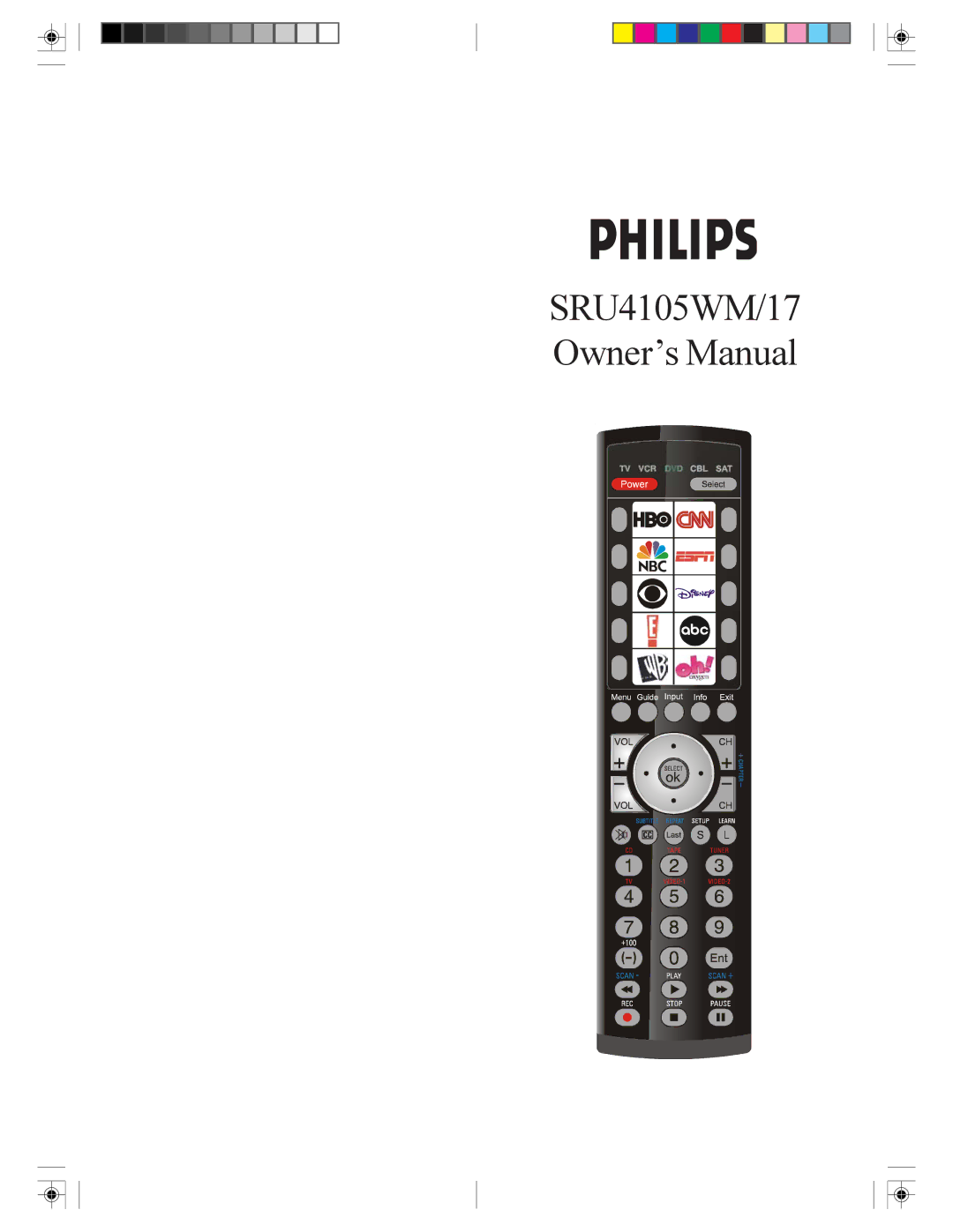 Philips SRU4105WM/17 owner manual 