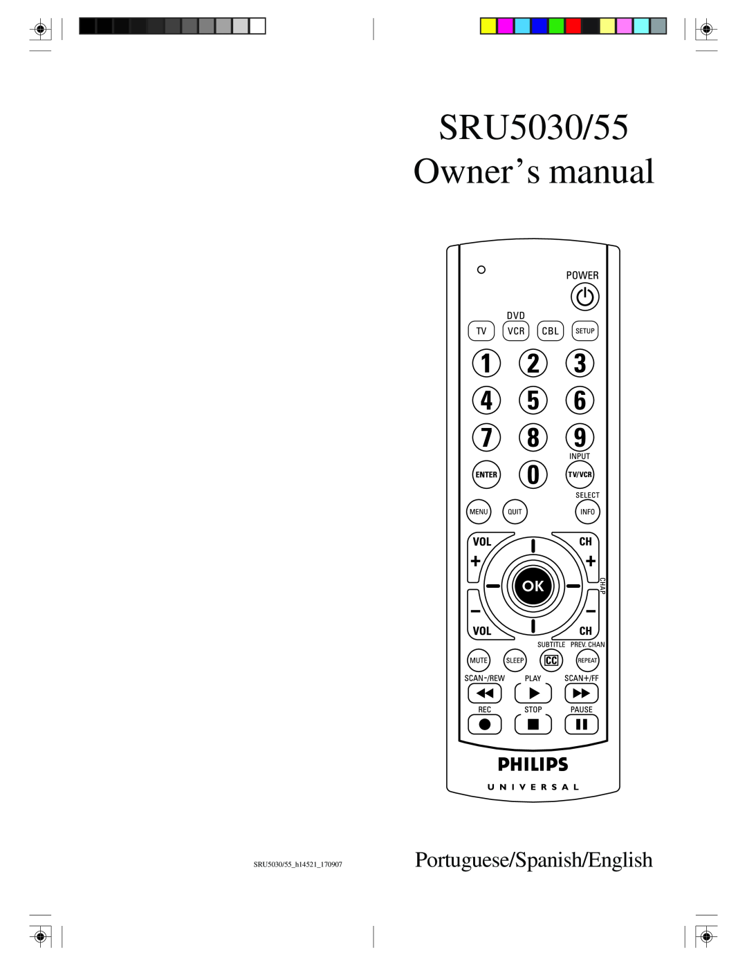 Philips SRU5030/55 owner manual 