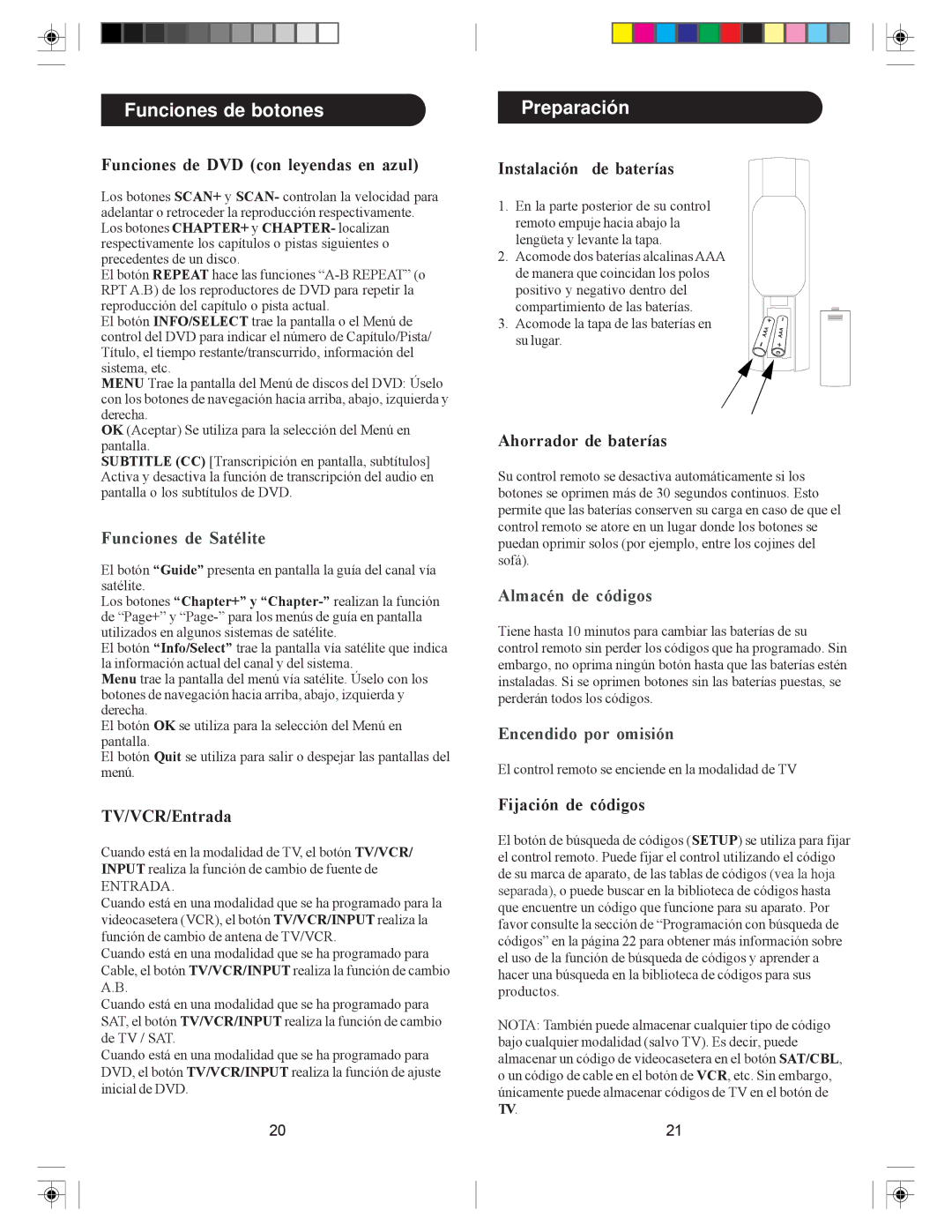 Philips SRU5040/55 owner manual Preparación 