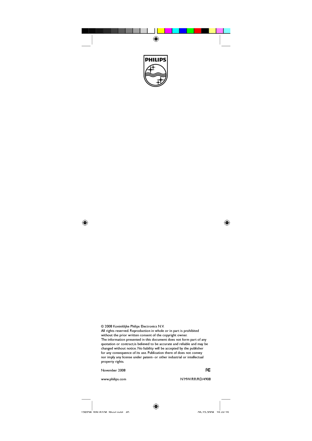 Philips SRU5106/27 user manual Koninklijke Philips Electronics N.V 