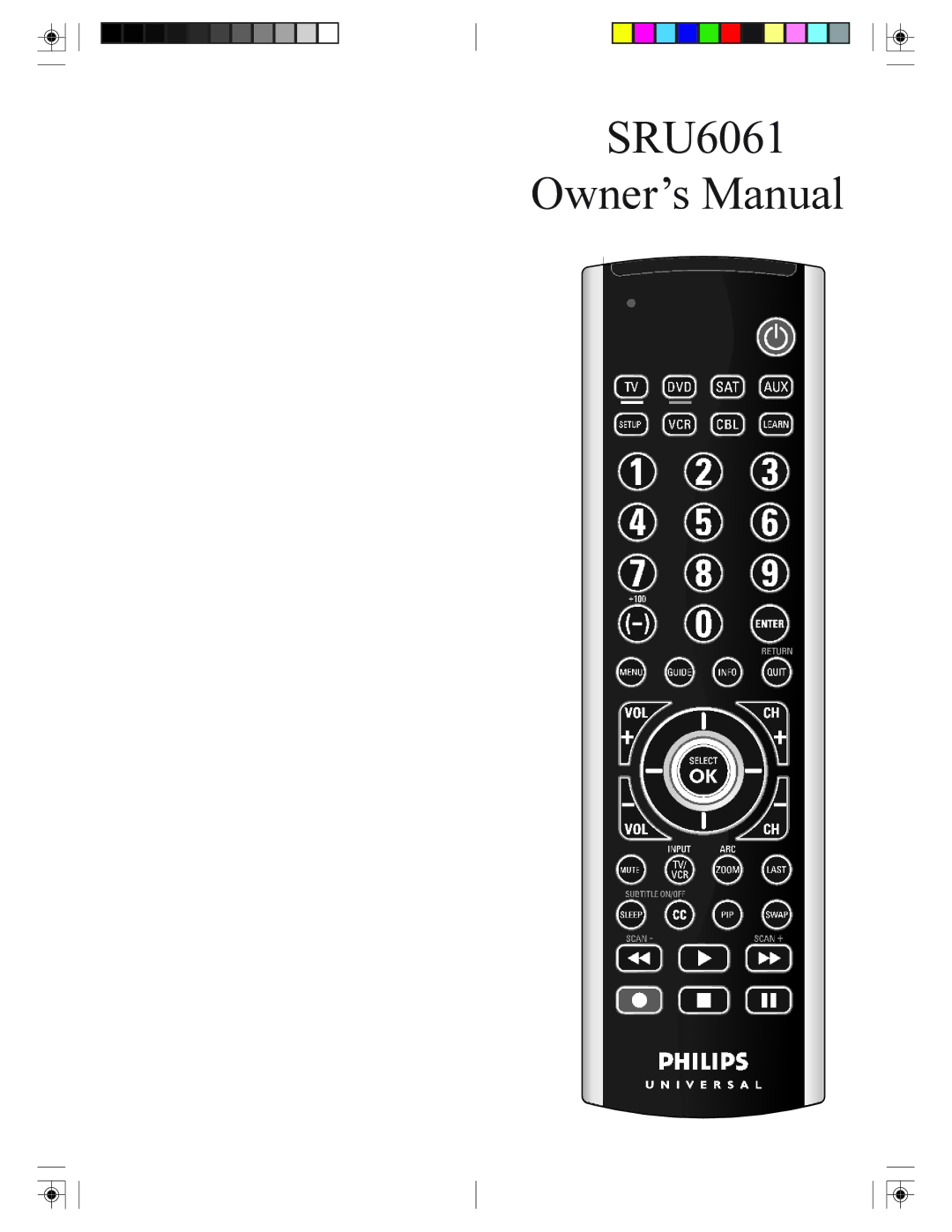 Philips SRU6061 owner manual 