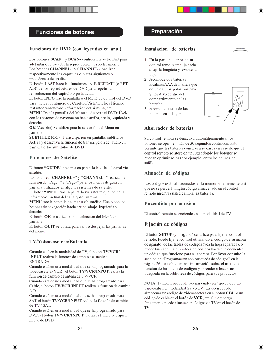 Philips SRU6061 owner manual Preparación 