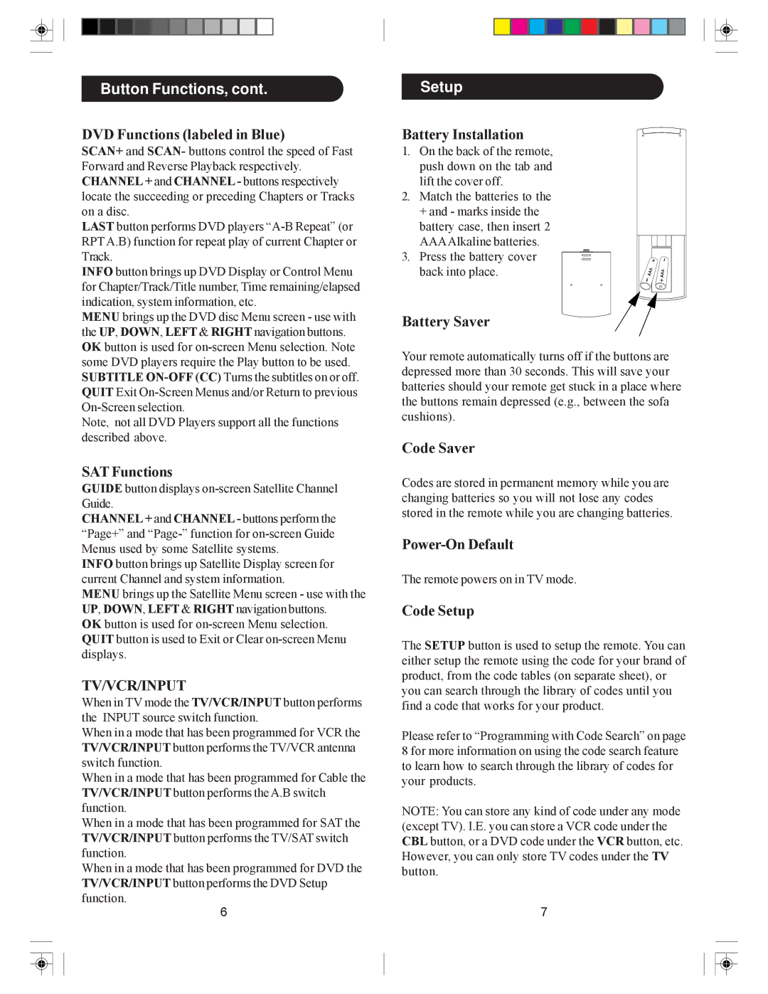 Philips SRU6061 owner manual DVD Functions labeled in Blue, Setup 