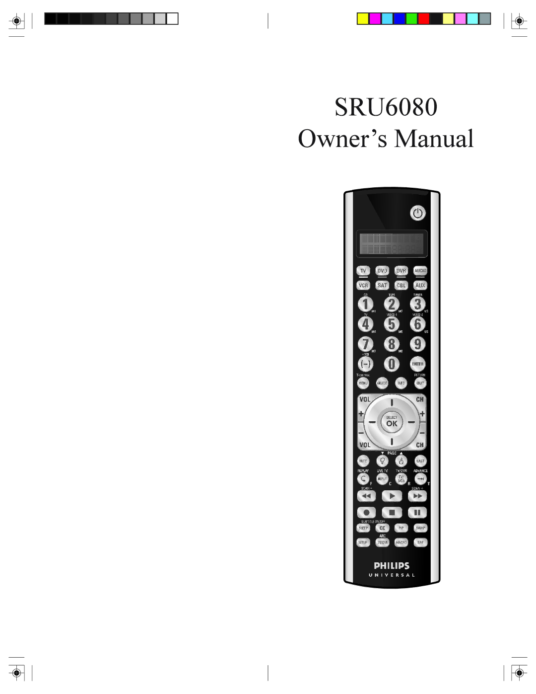 Philips SRU6080 owner manual 