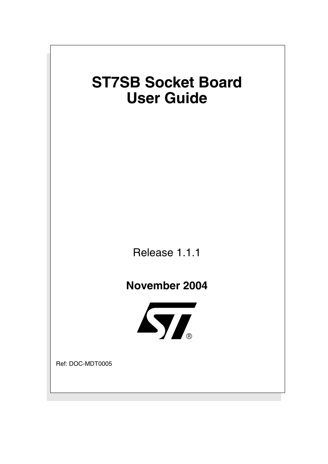 Philips manual ST7SB Socket Board User Guide 