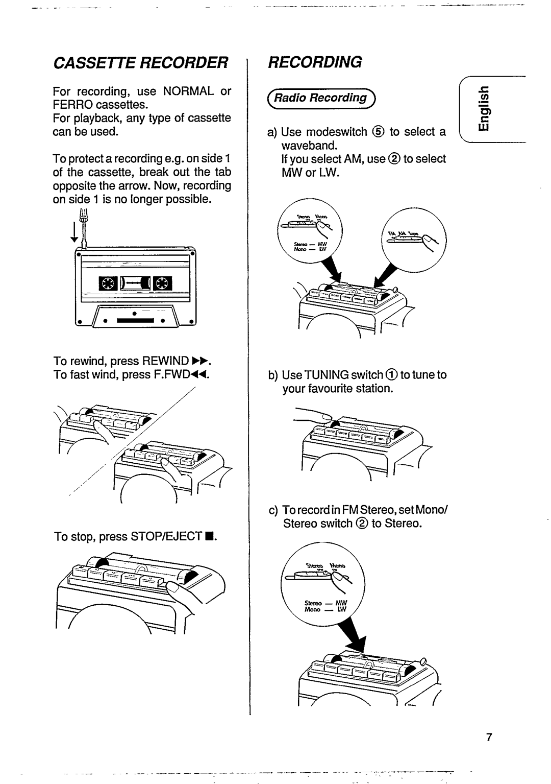 Philips Stereo Radio-Cassette Recorder manual 