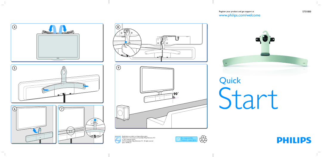 Philips STS1000/00 quick start Start 